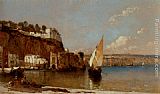 Bay Canvas Paintings - Sorrento, Bay of Naples